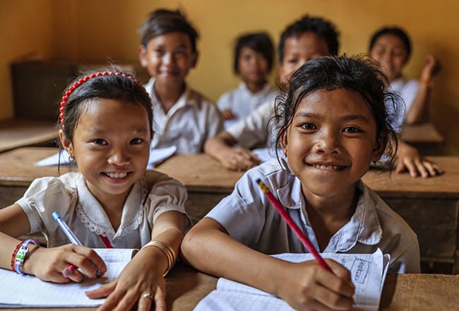 Photo of children attending school.